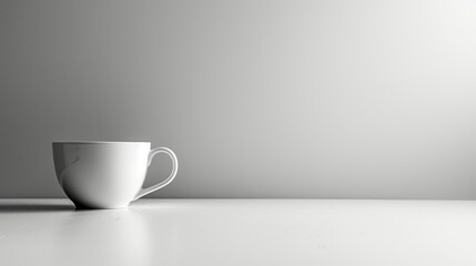 Fototapeta premium Empty cup placed on a plain white background