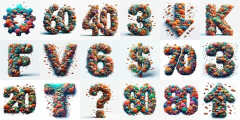Fototapeta premium Underwater corals Lettering Typeface. AI generated illustration