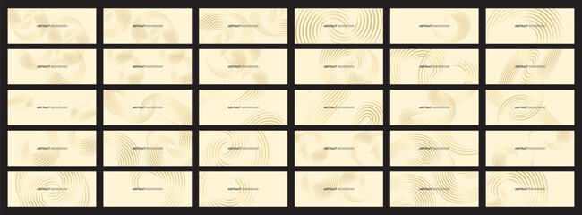 Set of Gold geometric abstrack background, gold line effect, circle style concept, gold color, gold gradient background, vector background, abstrack design, banner, banner design.