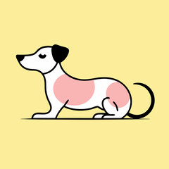 Cute cartoon dog. stock illustration