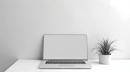 Creative Laptop Mockup: Display Your Graphics in a Stylish Setting