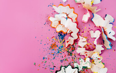Bright Colourful Pencil Shavings