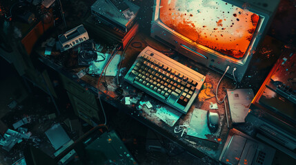 illustration of an outdated computer