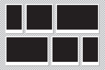 Photo frame set. vector frame