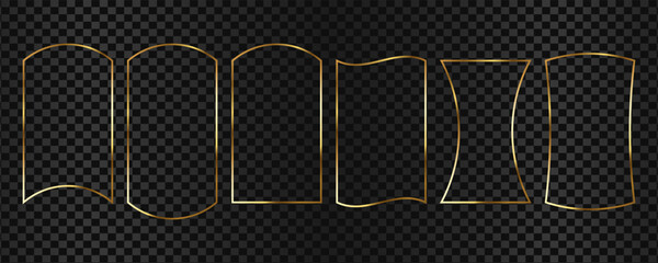 Printgold frame, set of thin liner gold frames, boho, islamic, thin line, editable, elegant with glitter, geometric, gold background, frame vector, gold vector, frame set, luxury