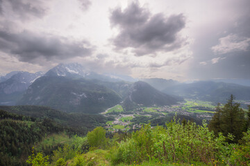 Naklejka premium Konigsee lake from Jenner mount in Berchtesgaden National Park, Alps Germany