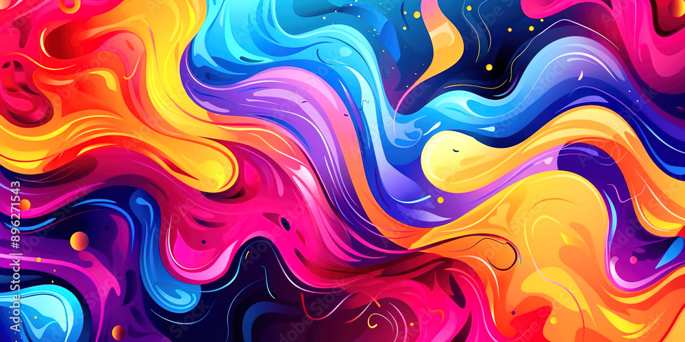 Poster abstract background with waves