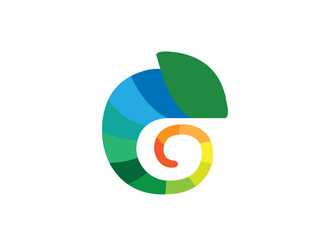 Creative chameleon vector illustration symbol design illustration © Abrastack Stu Design