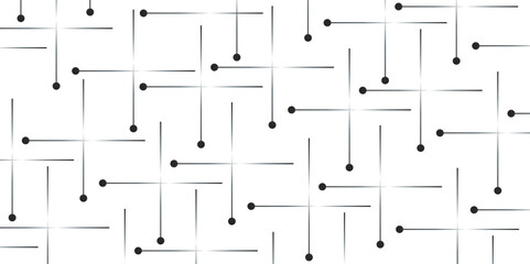 Technology abstract white digital background of connected dot with black stock lines. Abstract vector background and geometric pattern with connecting the dots and lines for banner design. 