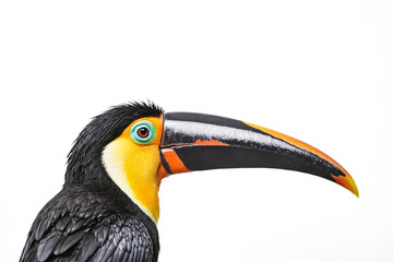 Obraz premium Toucan Profile with White Background