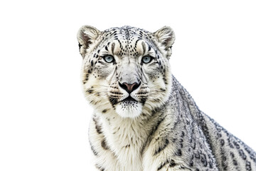 Close up of a snow leopard's face