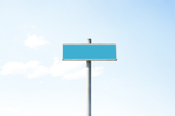Limit Sign Against a Blue Sky