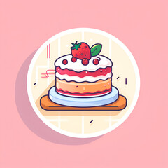 cake with strawberry