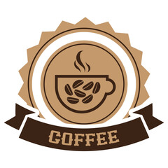 Coffee shop logo. Retro coffee badge, modern coffee logo, coffee shop logo vector