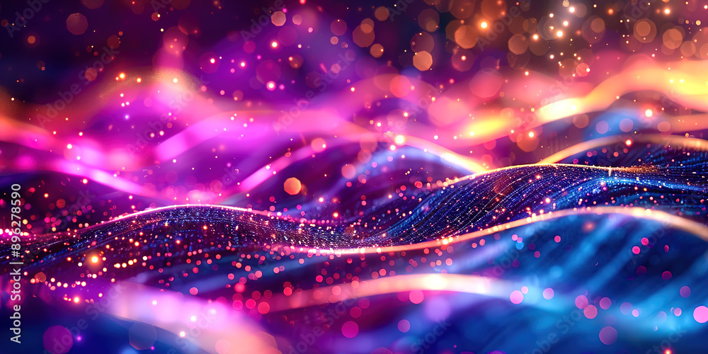 Poster abstract background with waves