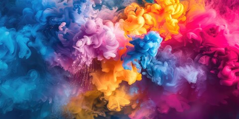 Mixing colors background. Ai generation.
