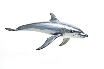 Fototapeta premium Shark Swimming in White Background