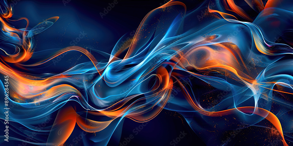 Poster abstract background with waves