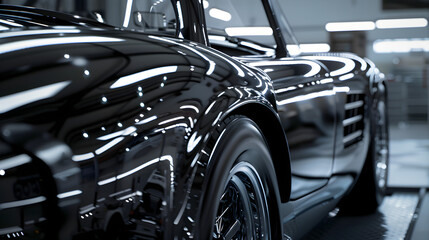 Fototapeta premium Masterful Auto Body Repair Expert: Fender Restorations of Perfection mastery bodywork body