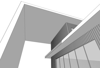 3d rendering of a modern building