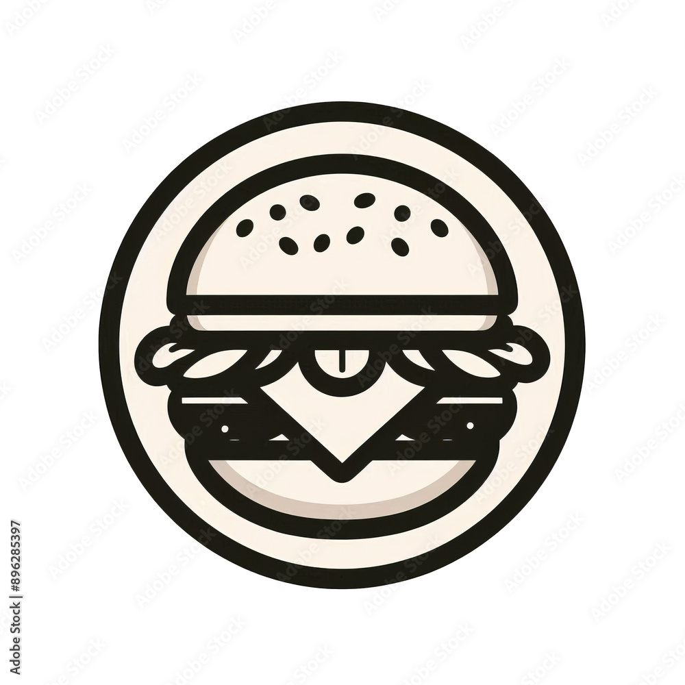 Wall mural hamburger logo