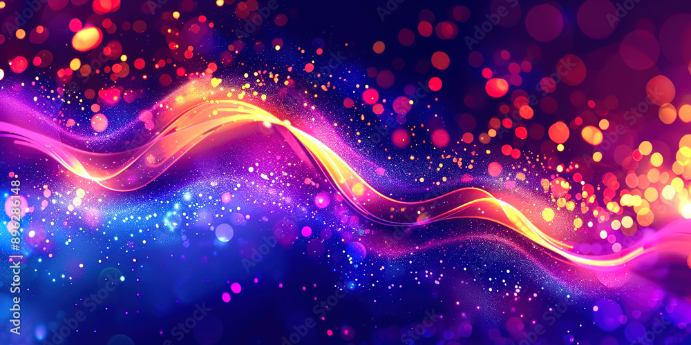 Poster abstract background with waves