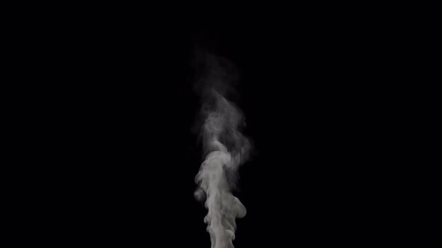 Rising smoke column in a seamless loop for any duration you need, 4k 30p with alpha channel for transparency