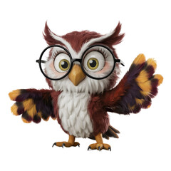 Naklejka premium Isolated PNG Cute Owl, GENERATIVE AI