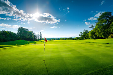 Obraz premium Sunny golf course