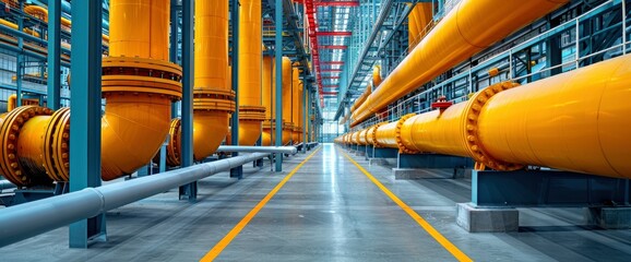 Obraz premium Production Machinery And Equipment In Cement Plants, Symbolizing Industrial Efficiency