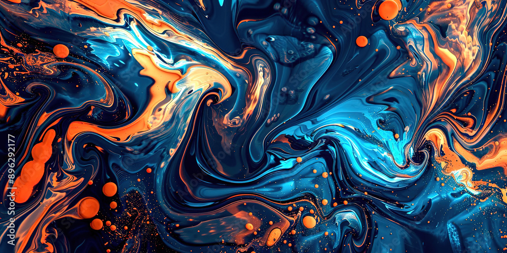 Poster Abstract background with waves
