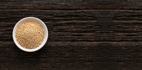 Chenopodium quinoa - Quinoa seeds in the bowl