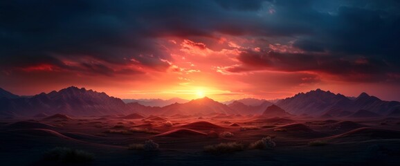 Fototapeta premium Sunrise On The Site, Symbolizing New Beginnings And Hope
