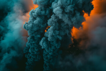 A Dense Cloud of dark Smoke Rising into the Sky symbolising air pollution