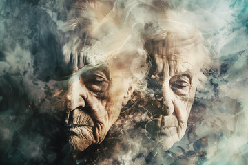 Abstract Representation of an Elderly Person with Alzheimer’s