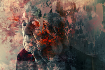 Abstract Representation of an Elderly Person with Alzheimer’s