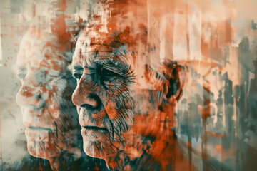 Abstract Representation of an Elderly Person with Alzheimer’s