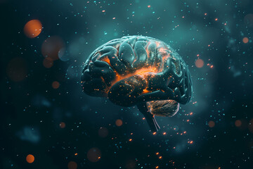 Illustration of a Human Brain