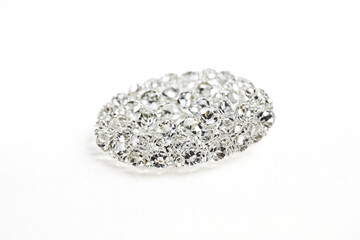 Close-up of a diamond bracelet on a white background