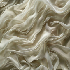 Flowing waves of fabric, gently undulating and rippling, with a soft, silk-like texture background