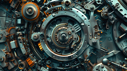 Fototapeta premium Abstract robotic mechanical texture 