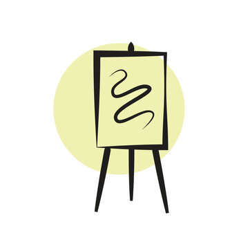 Easel Molbert Drawing Canvas Frame Artist Icon