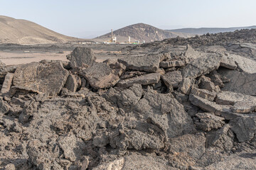 Drilling rig on site in Djibouti, Africa