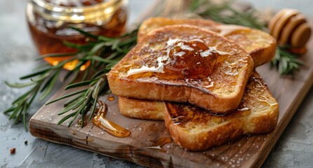 French Toast With Jam and Rosemary