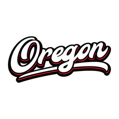 Vector Oregon text design for tshirt hoodie baseball cap jacket and other uses vector	
