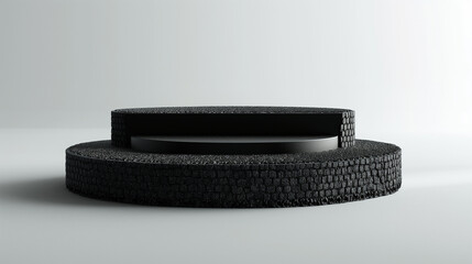 Black Textured Display Platform