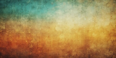 Obraz premium Abstract Grunge Background - Blue, Yellow, and Orange Gradient Texture, Abstract, Texture, Background, Gradient