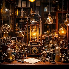 Fototapeta premium Steampunk Workshop