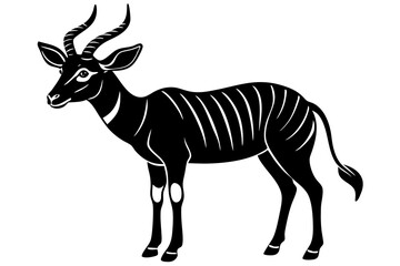 Obraz premium Funny Antelope Vector Illustration with White Background Cartoons, Clipart, Line Art Design, Funny antelope vector illustration with white background. Ideal for cartoons, clipart, and line art design.