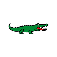 Obraz premium cartoon, animal, dinosaur, reptile, vector, crocodile, illustration, dragon, green, lizard, frog, fun, art, alligator, wildlife, cute, nature, baby, character, monster, design, toy, happy, amphibian, 